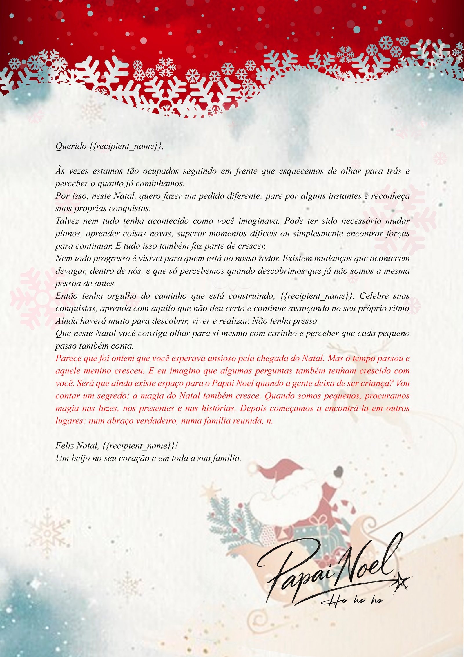 Carta do Papai Noel