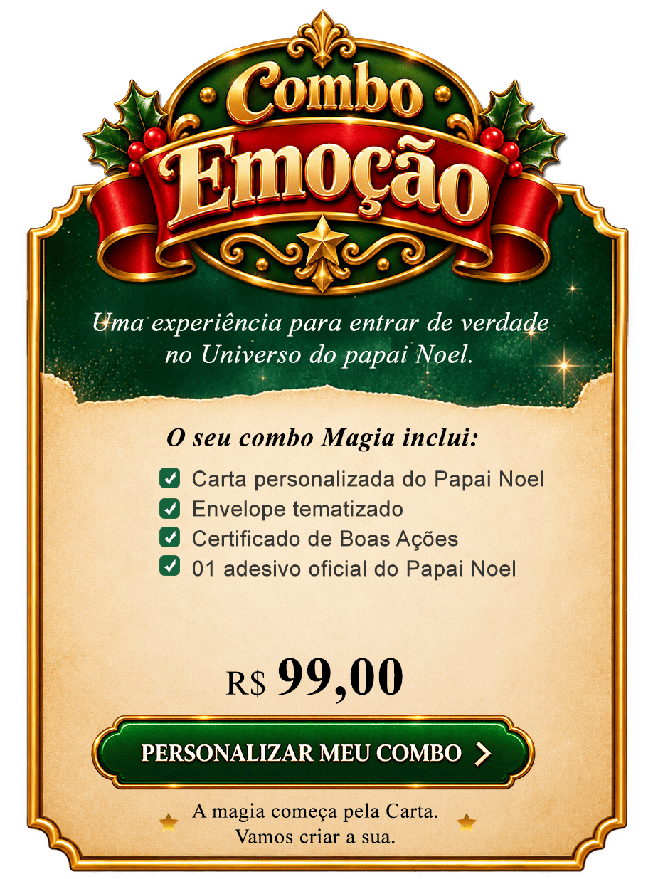 Combo Emoção — R$ 99,00 — Personalizar meu Combo