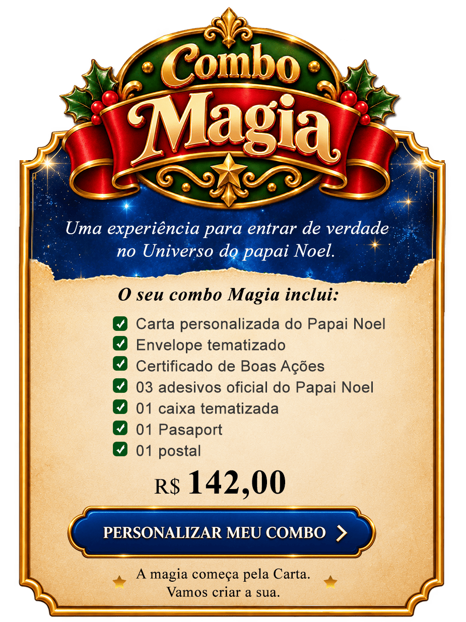 Combo Magia — R$ 142,00 — Personalizar meu Combo