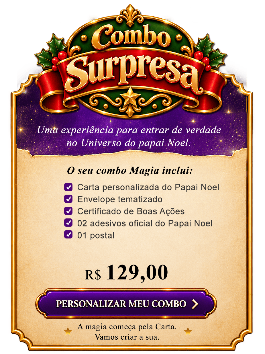 Combo Surpresa — R$ 129,00 — Personalizar meu Combo
